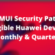 Monthly and Quarterly security update eligible devices