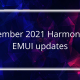 December 2021 HarmonyOS EMUI updates