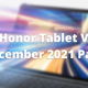 Honor Tablet V6 December 2021 update