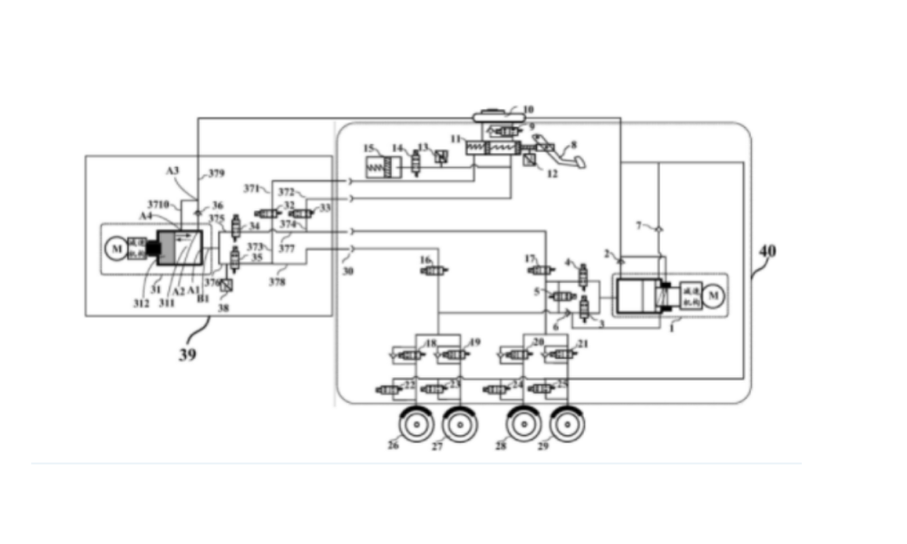 braking system for vehicle braking patent