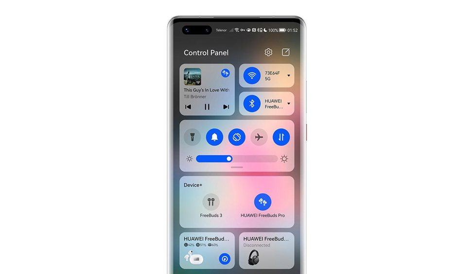 EMUI 12 Features - Control panel for easy control