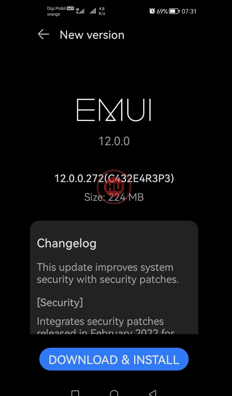 Huawei P40 Lite 5G March 2022 security patch update