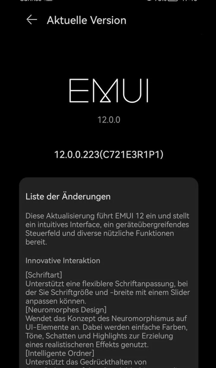 EMUI 12 NEO-L29 12.0.0.223(C721E3R1P1)