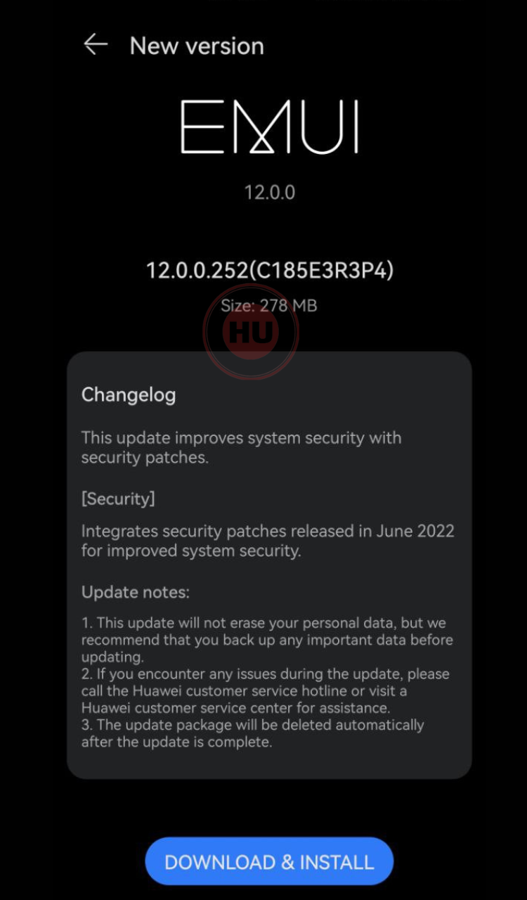 Huawei P40 Pro June 2022 patch
