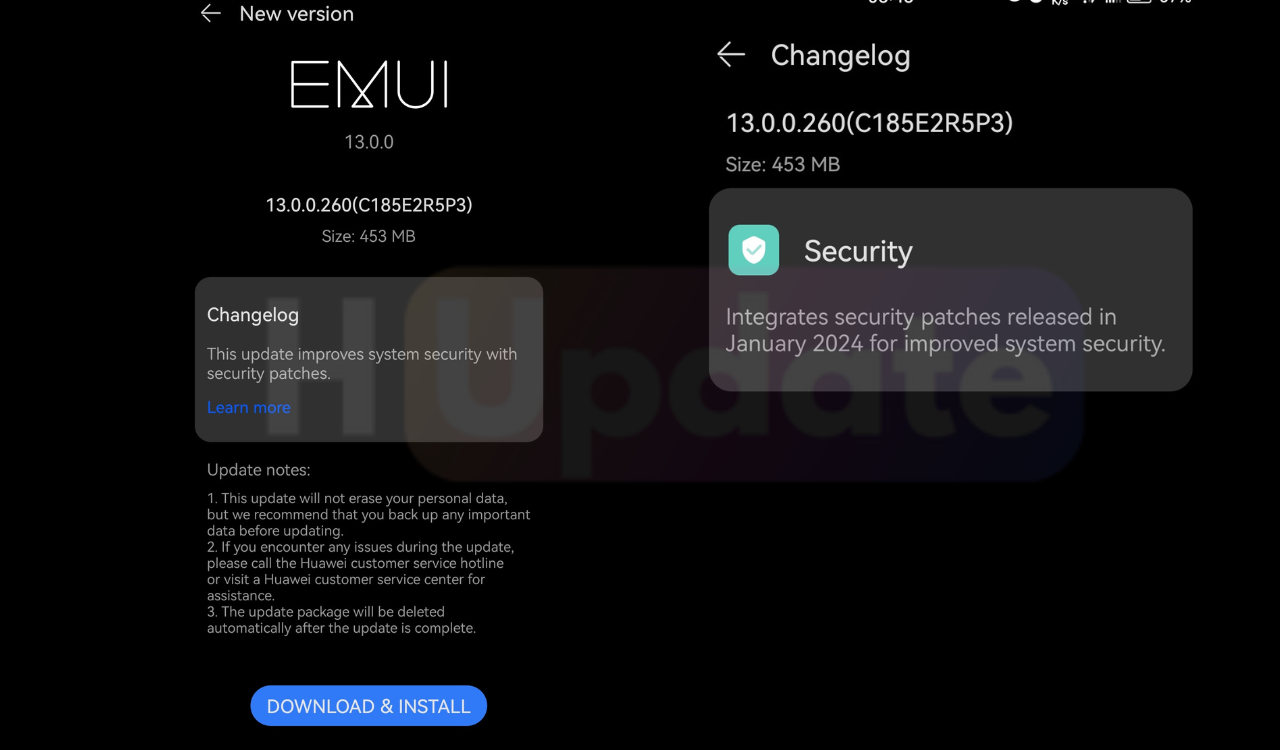 Huawei Mate 40 Pro January 2024 security update