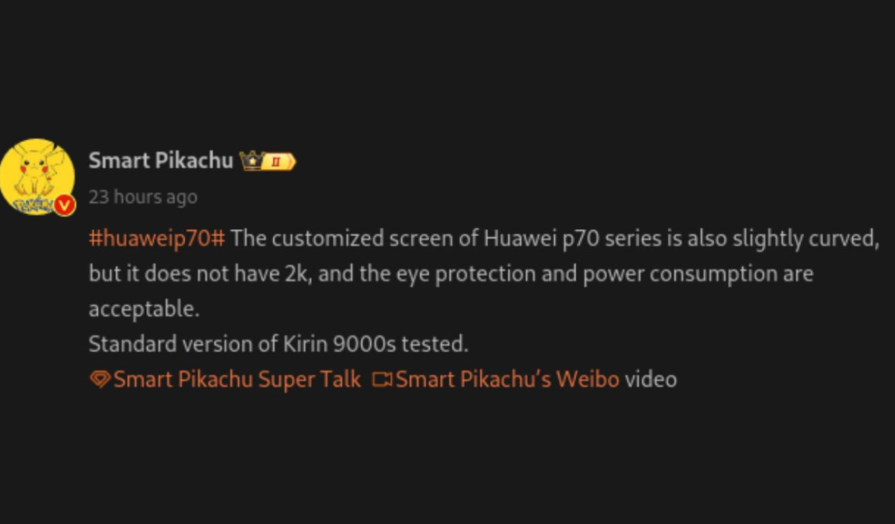 Huawei P70 smartphone render